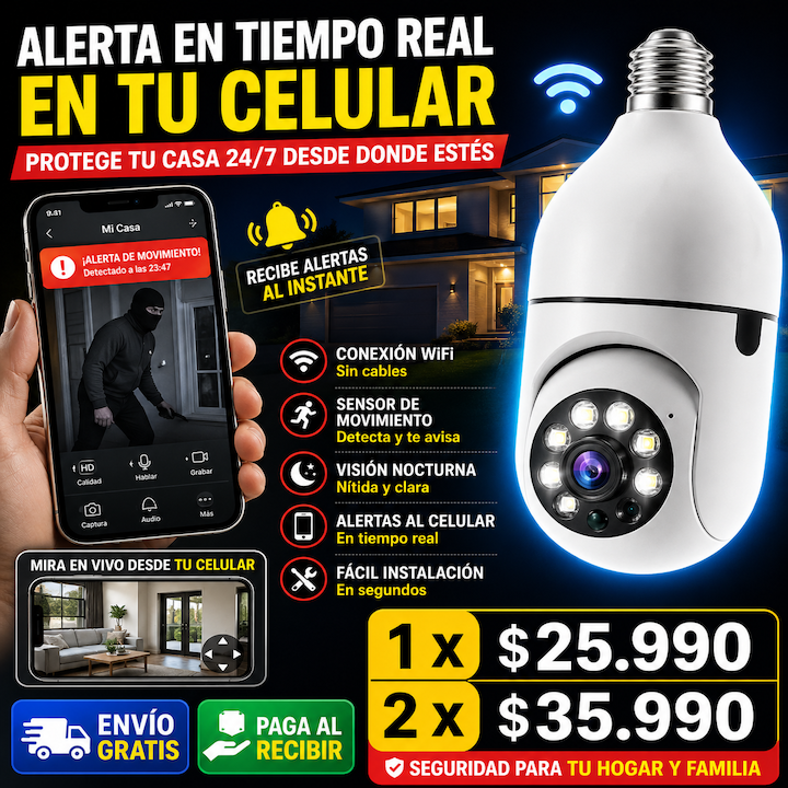 Cámara de Vigilancia estilo Ampolleta