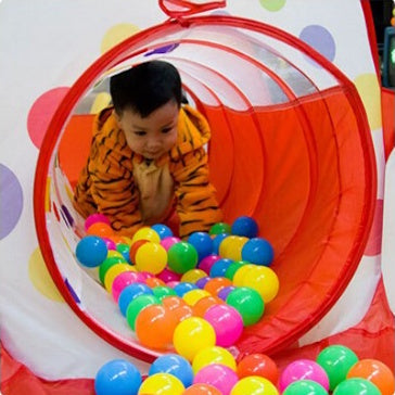 Carpa Piscina de Pelotas con Túnel